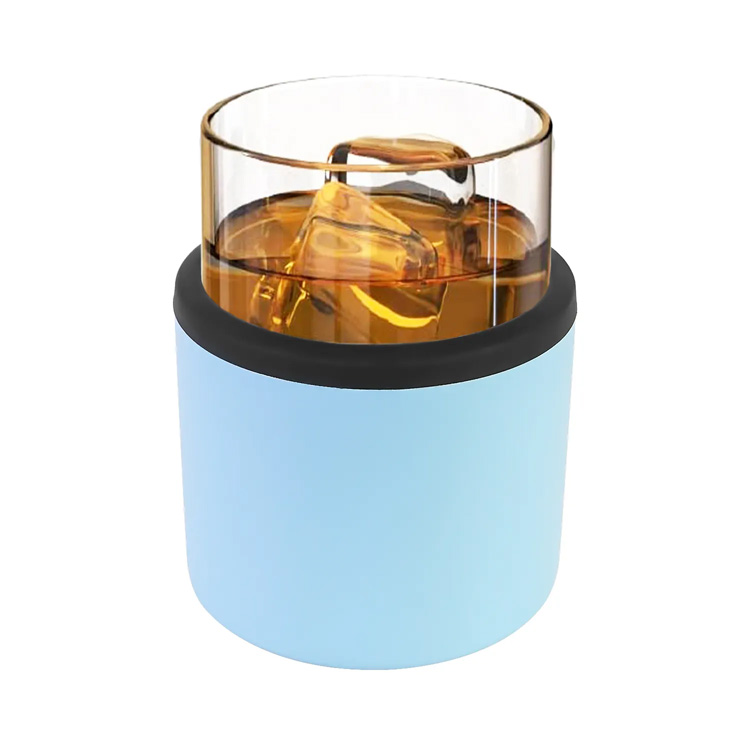 11oz بی نظیر از جنس استیل ضدزنگ چوبی عایق ویسکی
