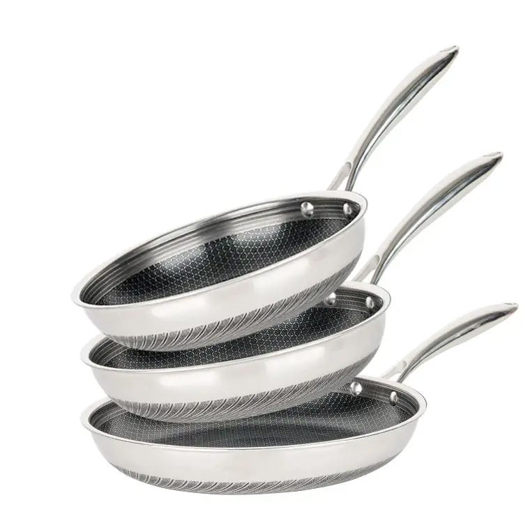 3pcs Loneycomb Pookware Pooking Setherts Pakes Pan