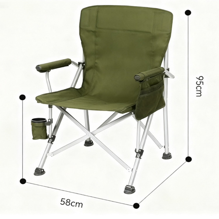 600D Oxford Oxford Outdoor Folding Chair Director Carbon