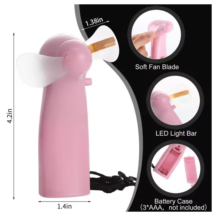 فن باتری پیغام سفارشی مینی قابل حمل دستی